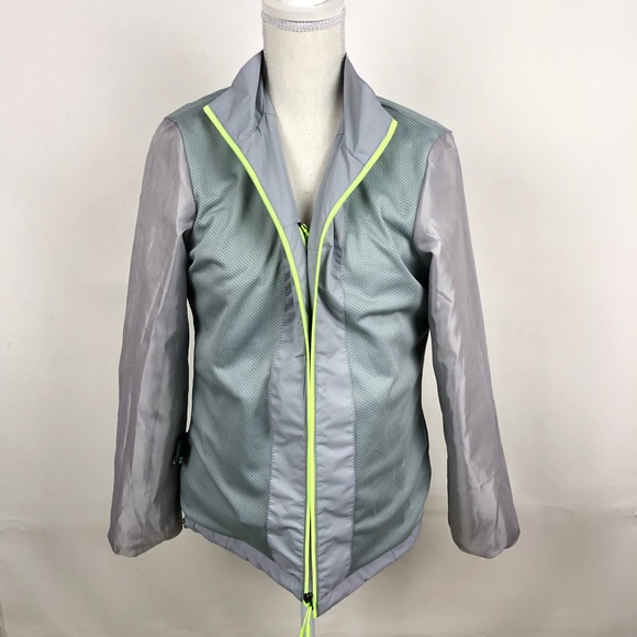 New Balance Zip Windbreaker Silver Jacket - Picture 7 of 8